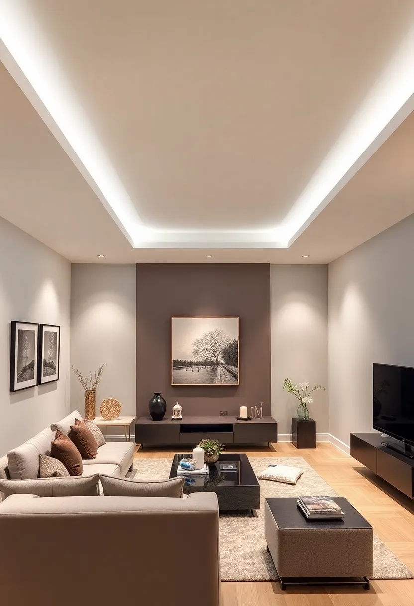30+ Stunning Living Room Ceiling Lighting Ideas for Perfect Illumination 1 30+ Stunning Living Room Ceiling Lighting Ideas for Perfect Illumination - 1. Sleek Recessed Lighting
