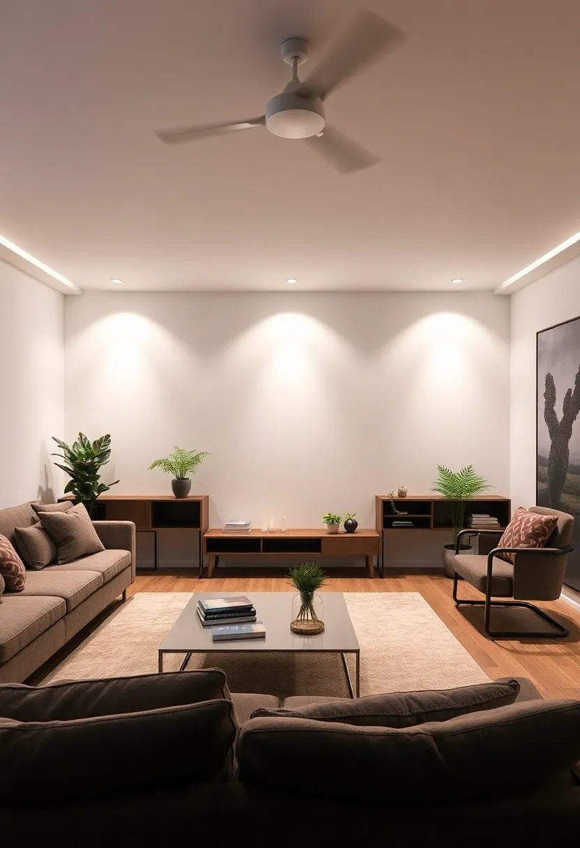 30+ Stunning Living Room Ceiling Lighting Ideas for Perfect Illumination 168 30+ Stunning Living Room Ceiling Lighting Ideas for Perfect Illumination - 26. Mood Lighting with Smart Controls