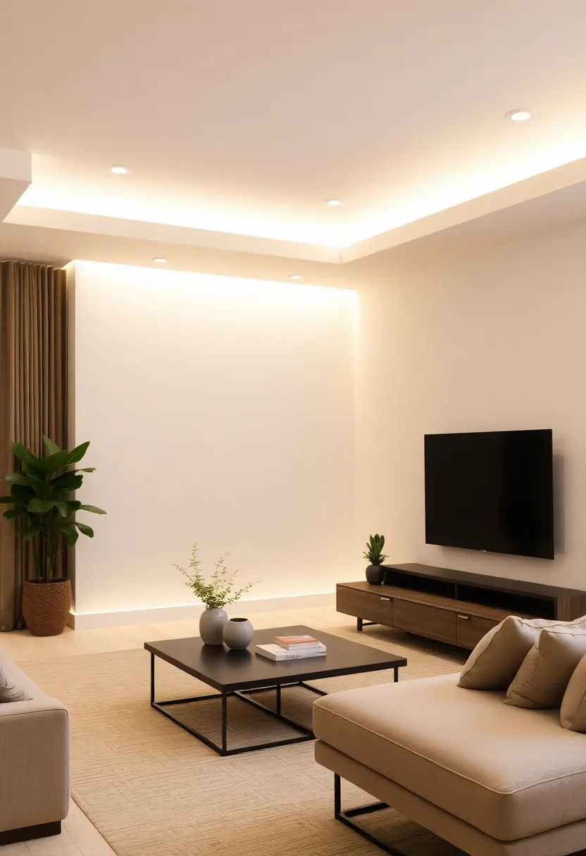 30+ Stunning Living Room Ceiling Lighting Ideas for Perfect Illumination 182 30+ Stunning Living Room Ceiling Lighting Ideas for Perfect Illumination - 28. Ceiling Cove Lighting