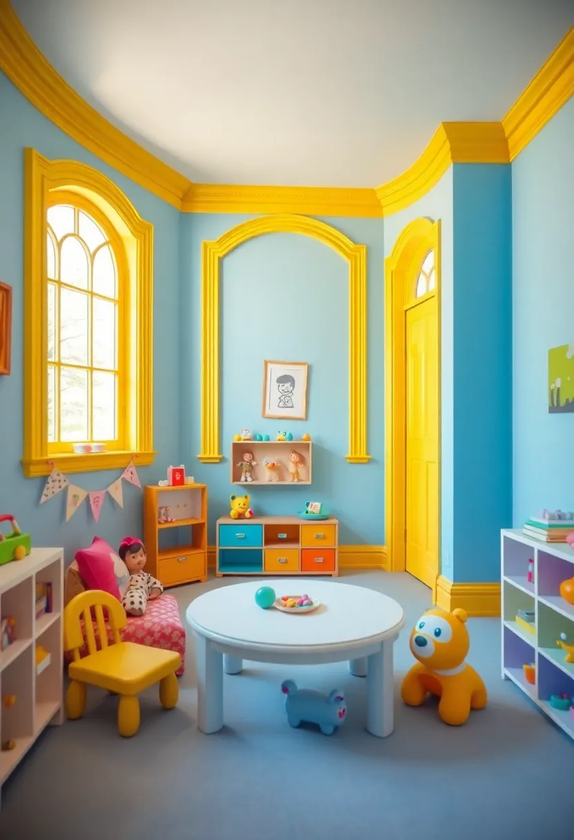 30+ Trim Color Ideas to Perfectly Complement Any Room - 11. Golden Yellow for Cheerful Accents