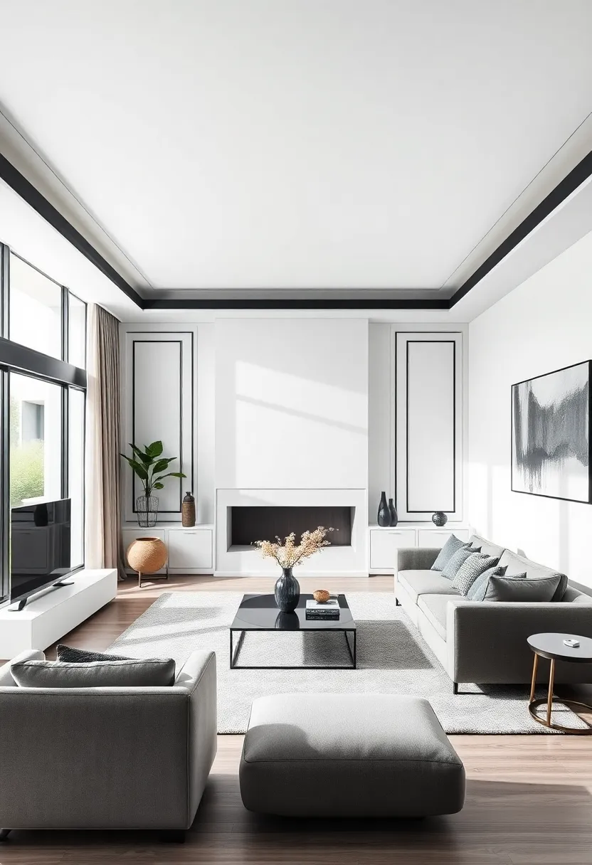 30+ Trim Color Ideas to Perfectly Complement Any Room - 12. Pure Black for a Striking Modern Look