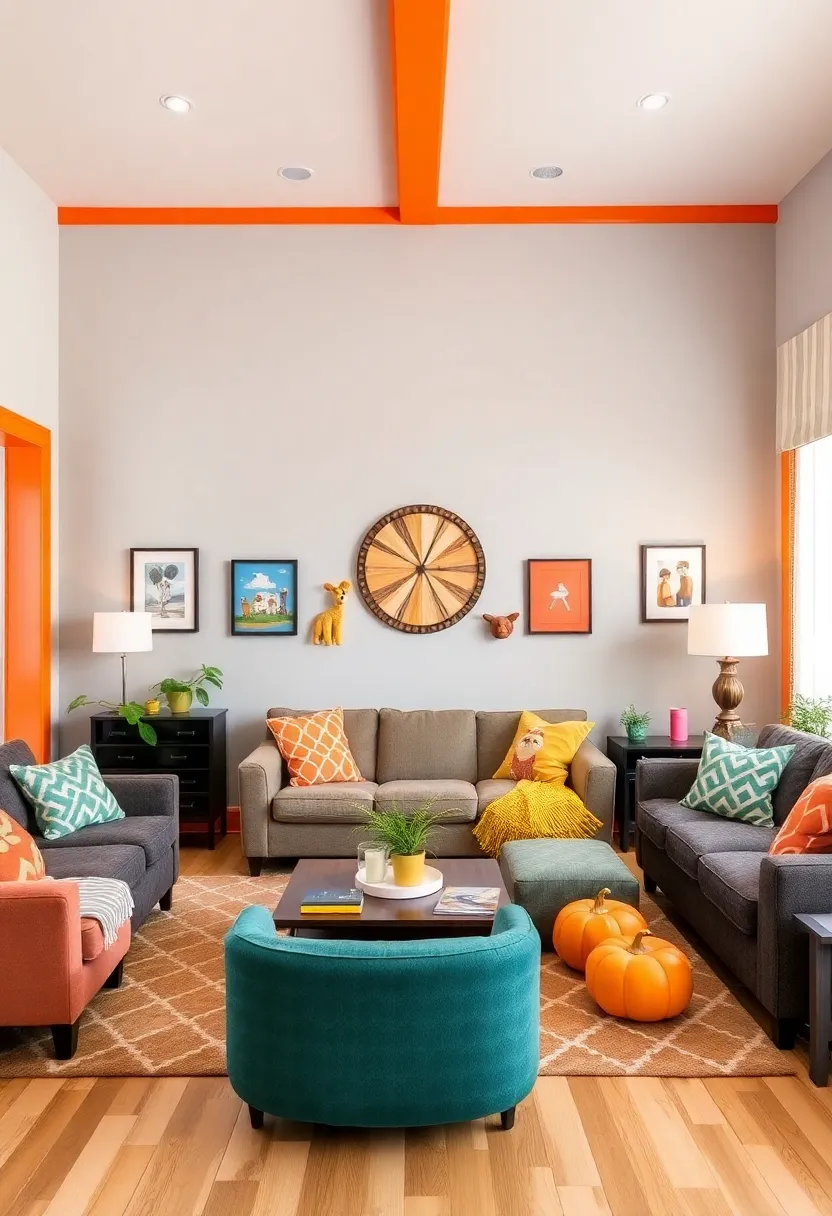 30+ Trim Color Ideas to Perfectly Complement Any Room - 17. Bright Orange for a Vibrant Energy