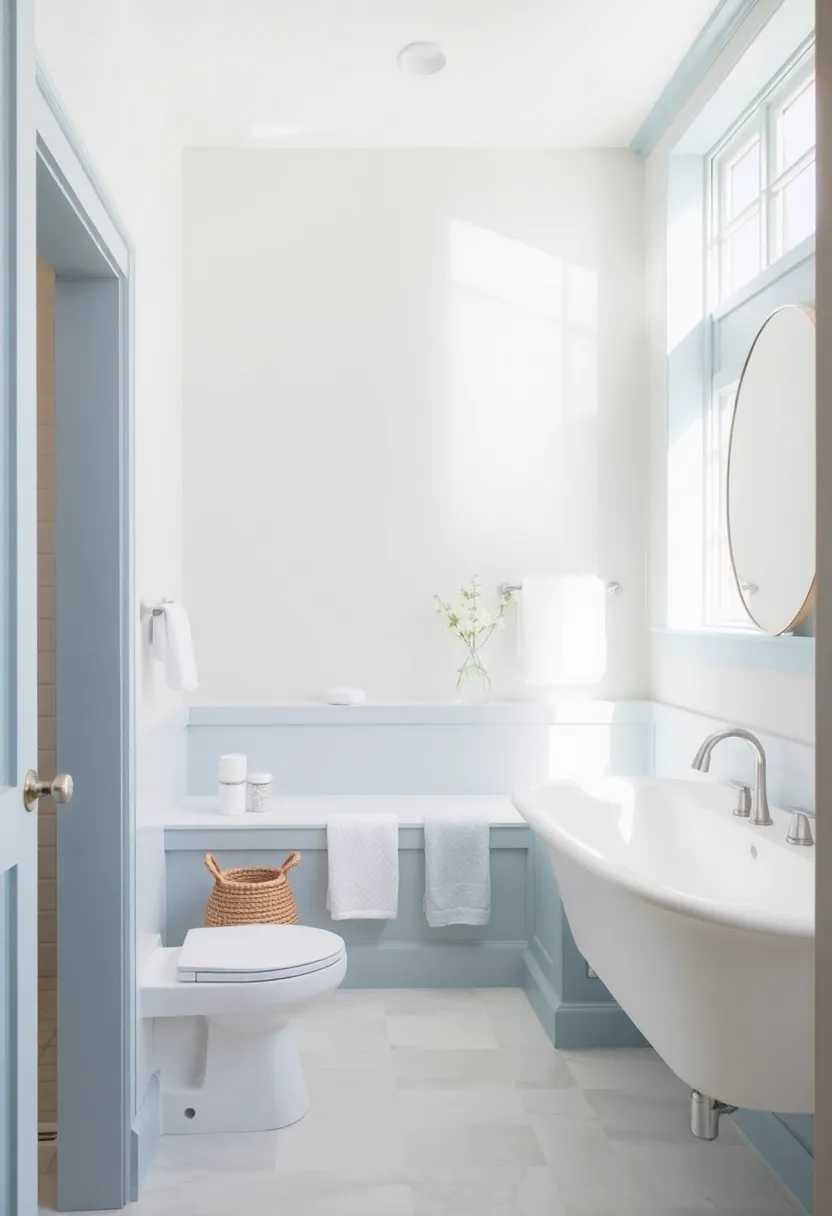 30+ Trim Color Ideas to Perfectly Complement Any Room - 19. Soft Blue for a Serene Environment
