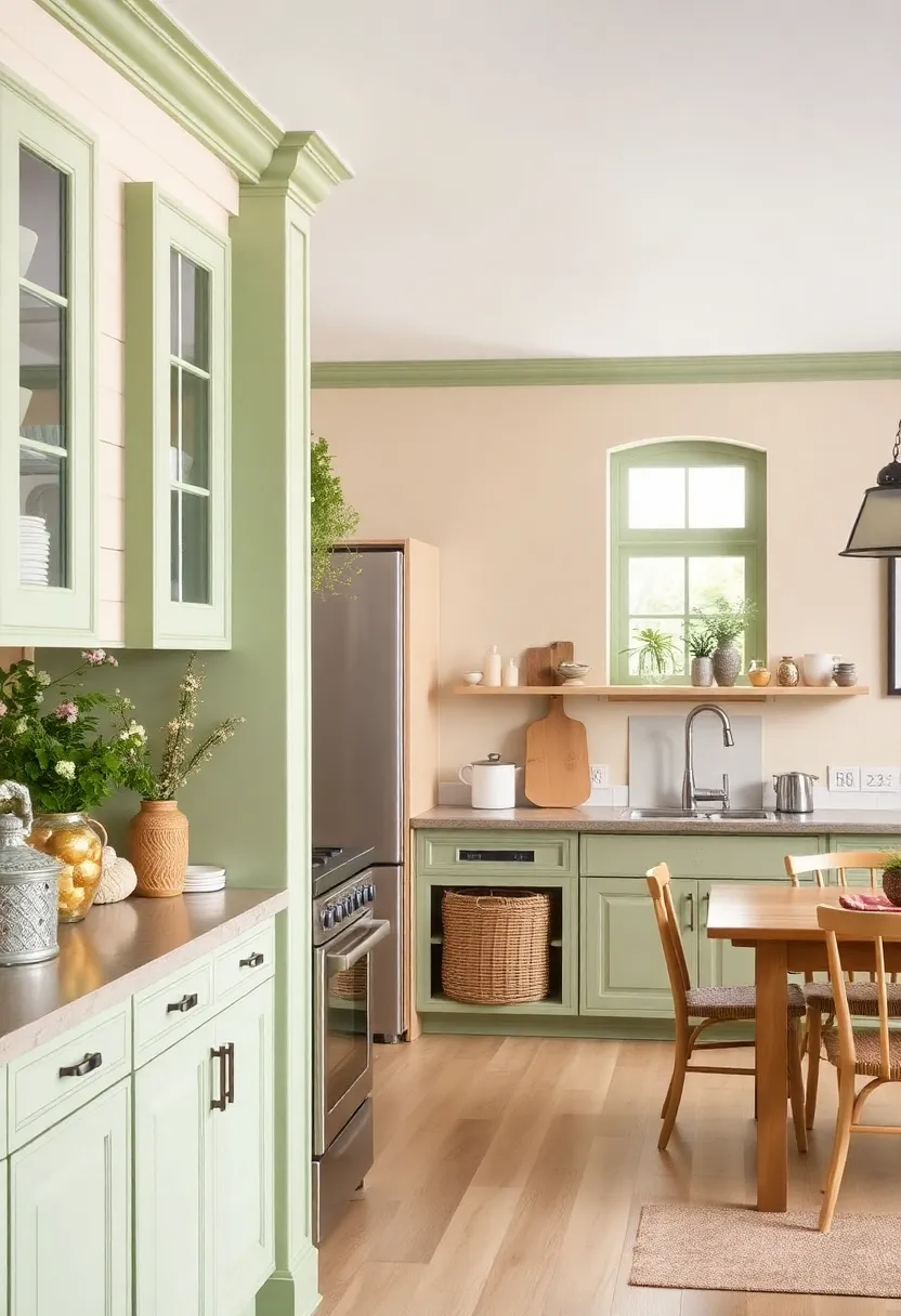 30+ Trim Color Ideas to Perfectly Complement Any Room - 20. Light Olive Green for Subtle Freshness