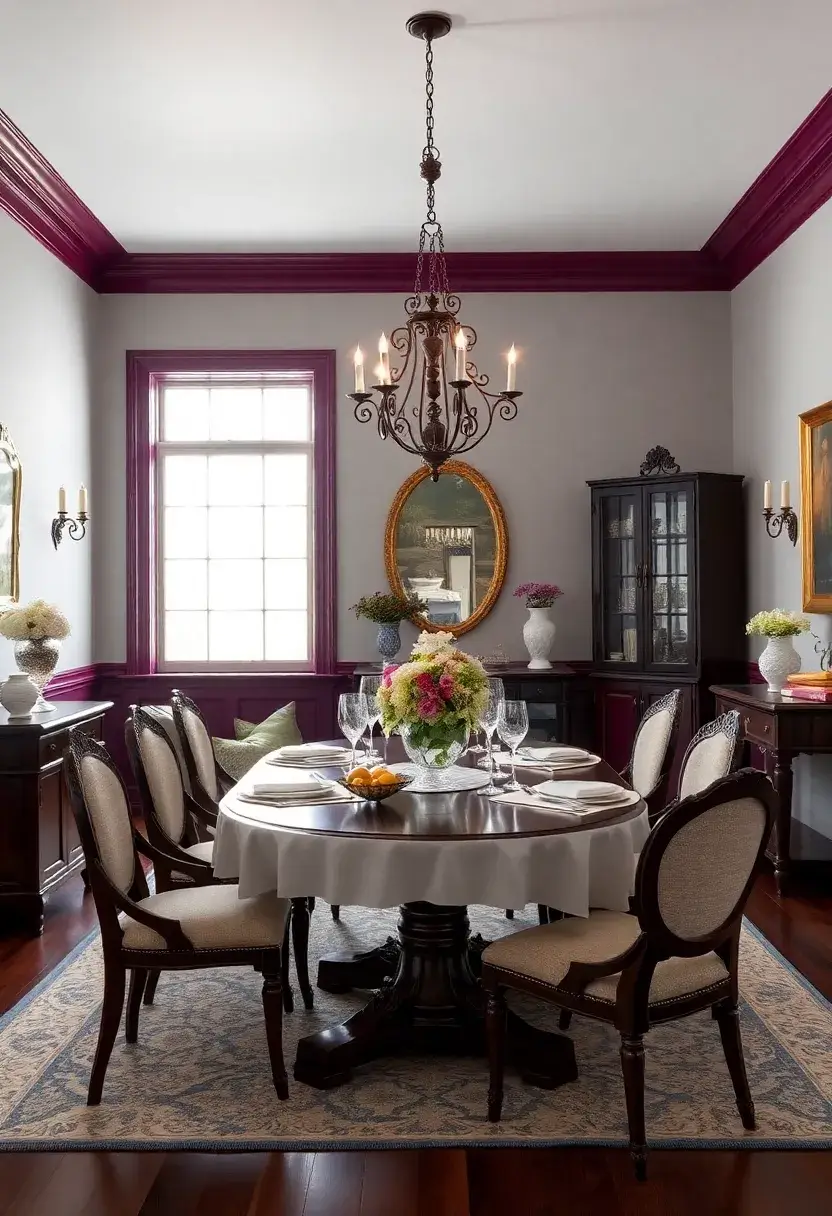 30+ Trim Color Ideas to Perfectly Complement Any Room - 22. Deep Plum for a Rich Enchantment