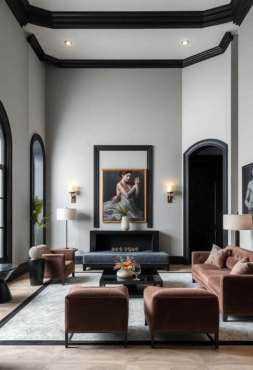 30+ Trim Color Ideas to Perfectly Complement Any Room - 3. Bold Charcoal for Dramatic Effect