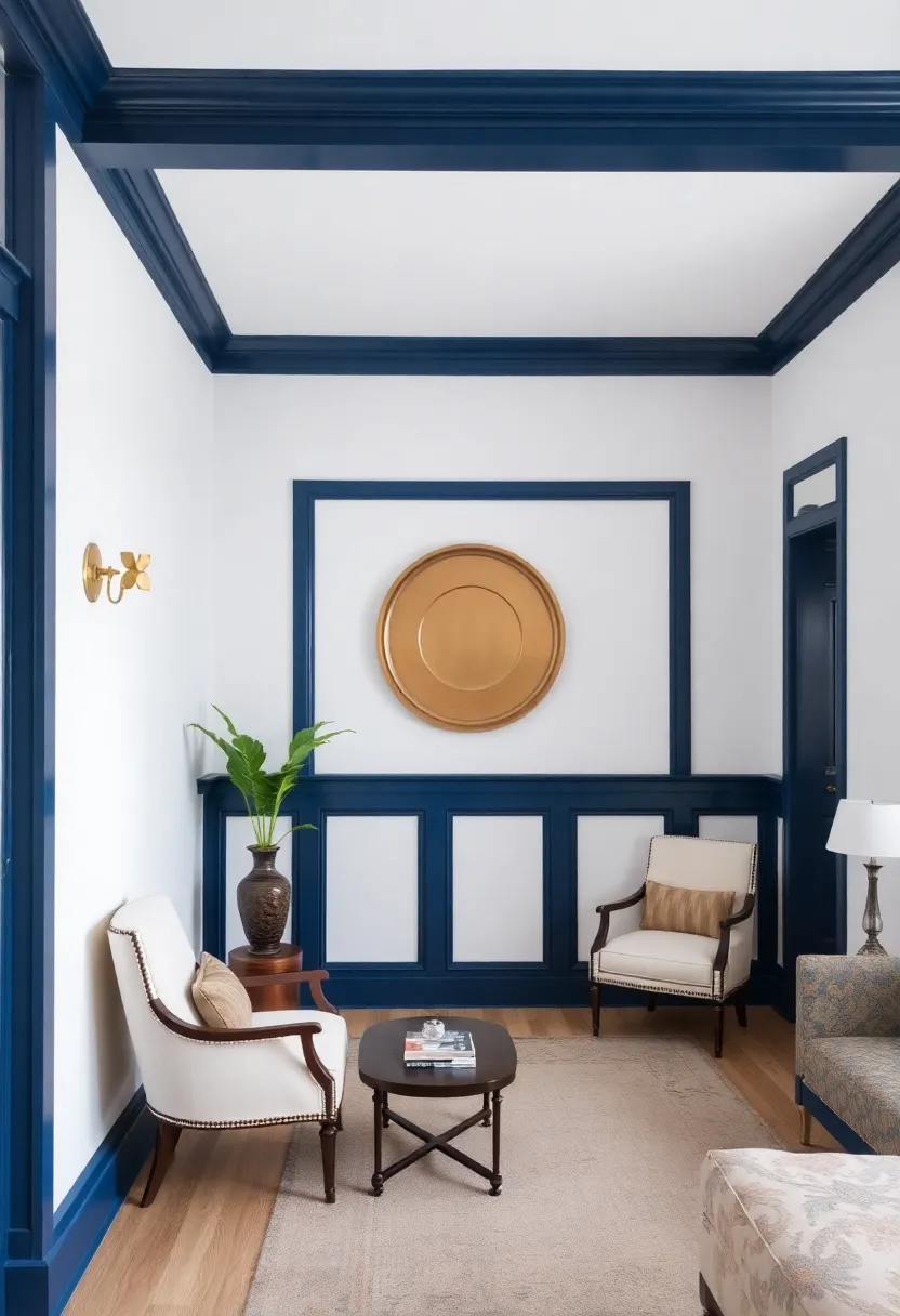 30+ Trim Color Ideas to Perfectly Complement Any Room - 7. Navy Blue for Bold Contrast