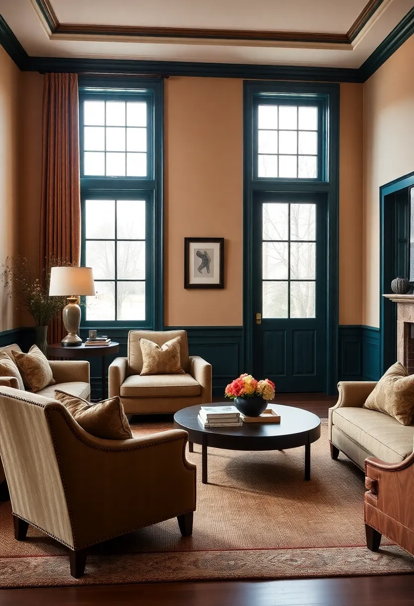30+ Trim Color Ideas to Perfectly Complement Any Room - 9. Deep Teal for a Touch of Sophistication