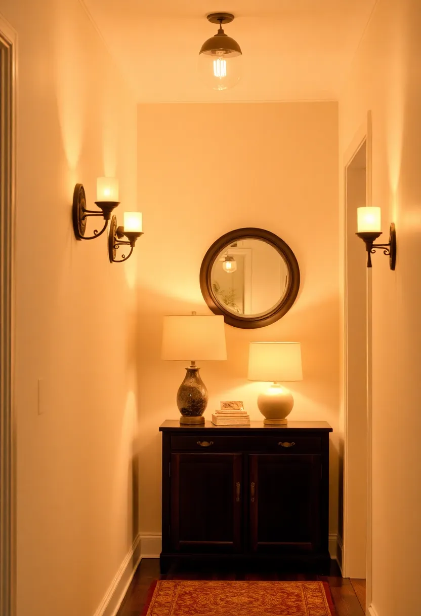 30+ Welcoming Living Room Entryway Ideas That Impress 104 30+ Welcoming Living Room Entryway Ideas That Impress - 16. Warm Lighting Solutions