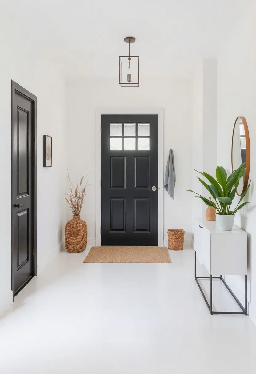 30+ Welcoming Living Room Entryway Ideas That Impress 158 30+ Welcoming Living Room Entryway Ideas That Impress - 24. Clean Lines with Minimalism