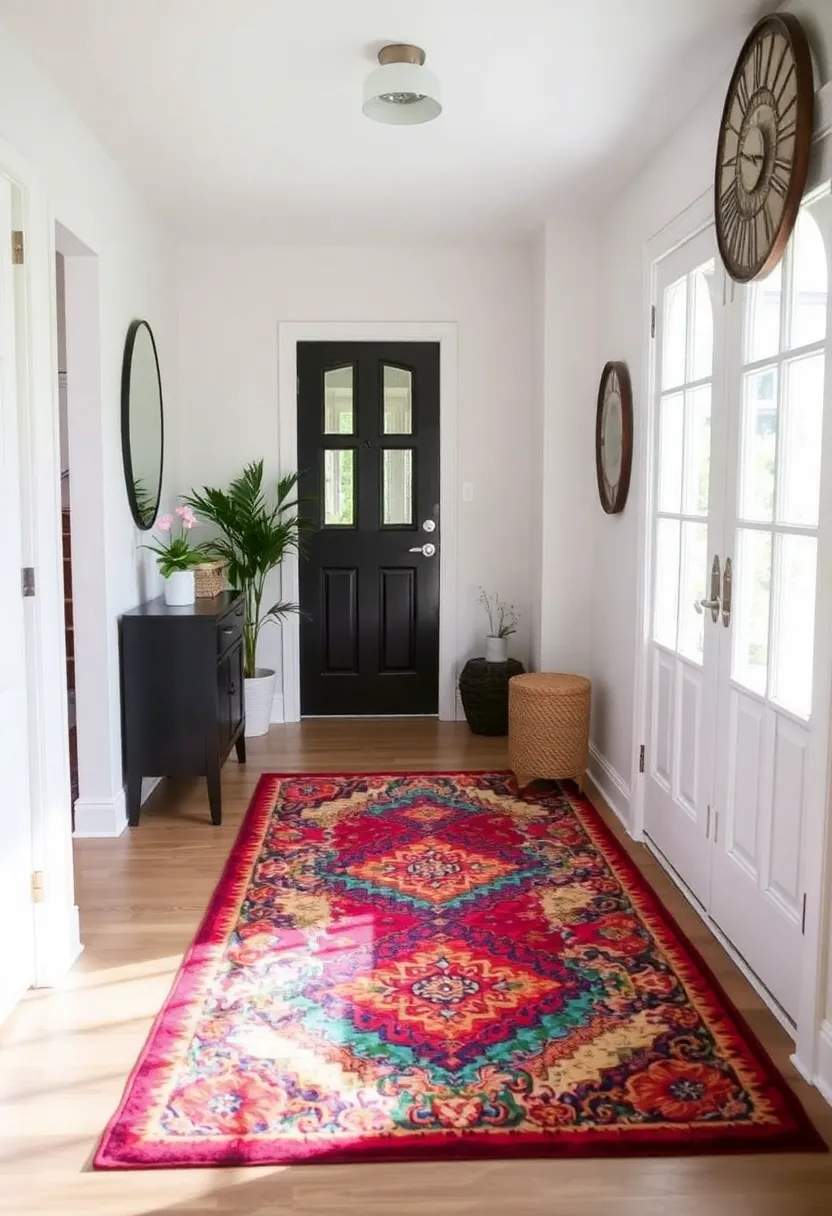 30+ Welcoming Living Room Entryway Ideas That Impress 36 30+ Welcoming Living Room Entryway Ideas That Impress - 6. Entryway Rugs