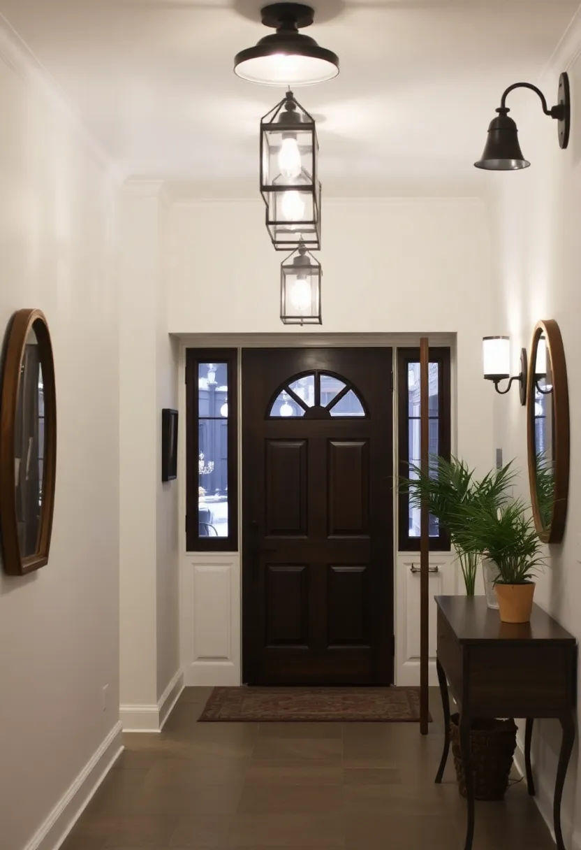 30+ Welcoming Living Room Entryway Ideas That Impress 48 30+ Welcoming Living Room Entryway Ideas That Impress - 8. Layered Lighting