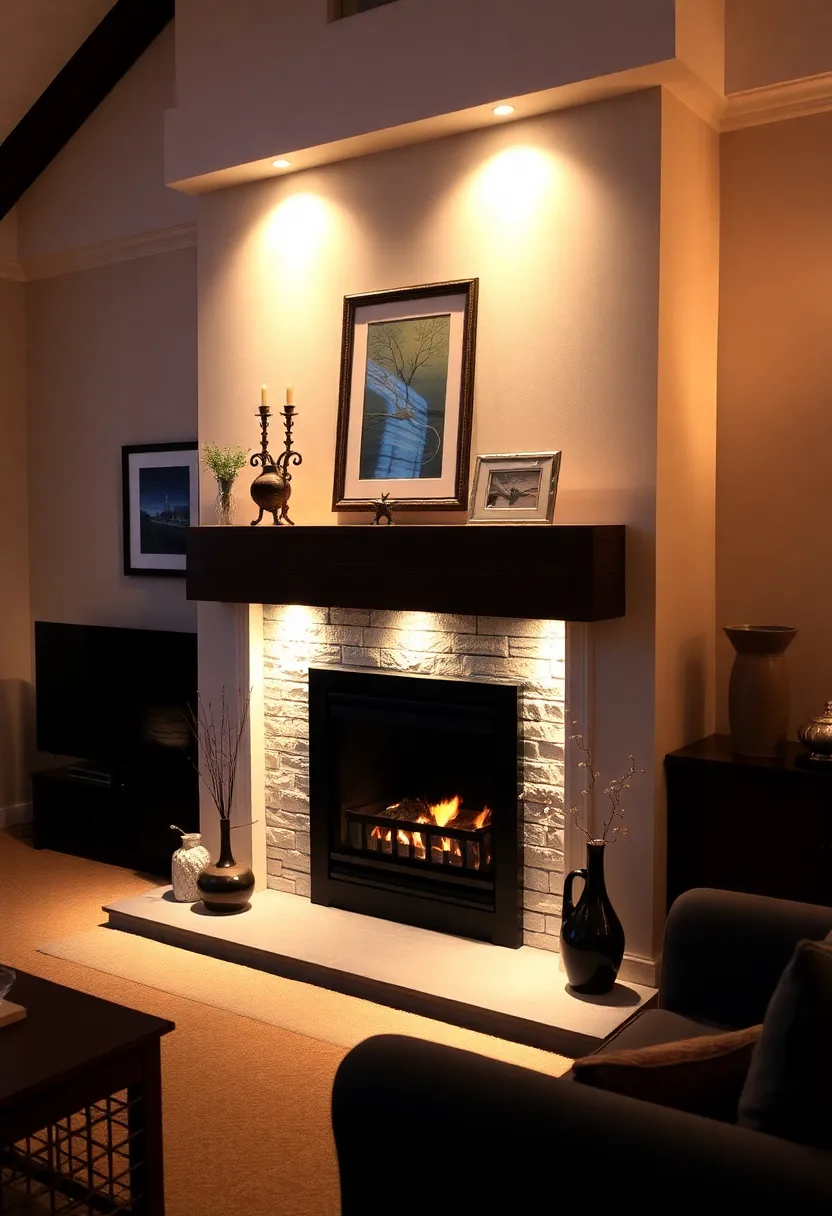 25+ Creative Ideas for Chimney Breast Living Room Design 7 25+ Creative Ideas for Chimney Breast Living Room Design - 7. Highlight with Lighting