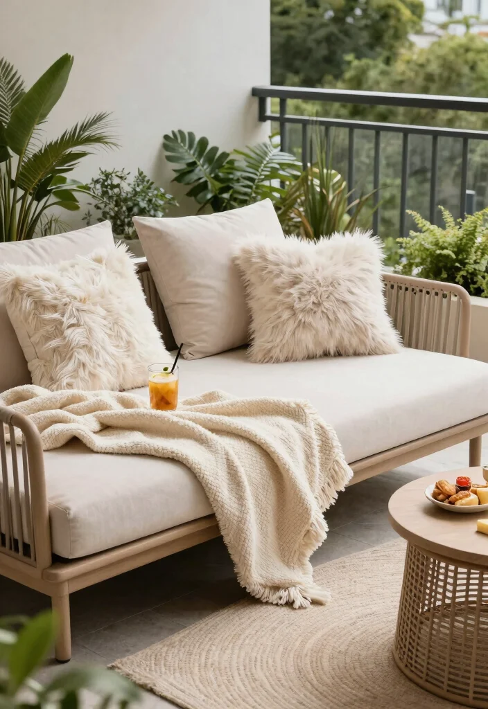 10 Bedroom Balcony Ideas for Relaxed Indoor Outdoor Living - 6. Chic Outdoor Lounge 1