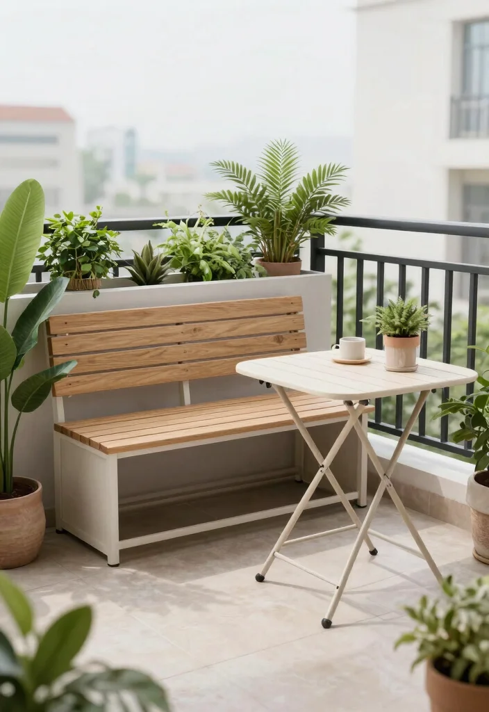 10 Bedroom Balcony Ideas for Relaxed Indoor Outdoor Living - 9. Multi-functional Furniture 1