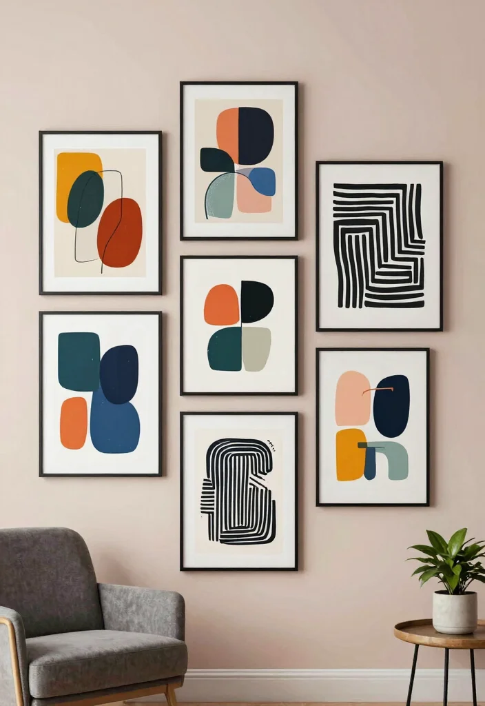 10 Bedroom Poster Ideas to Personalize Your Space 34 10 Bedroom Poster Ideas to Personalize Your Space - 4. Abstract Art 1