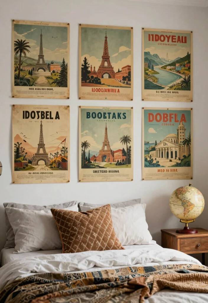 10 Bedroom Poster Ideas to Personalize Your Space 56 10 Bedroom Poster Ideas to Personalize Your Space - 6. Vintage Travel Posters 1