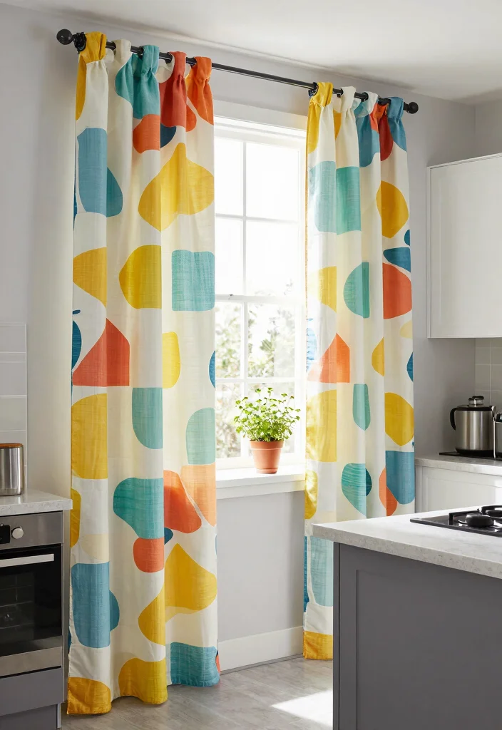 10 Curtain Ideas for Kitchen to Add Soft Practical Style - 3. Recycled Polyester Curtains 1