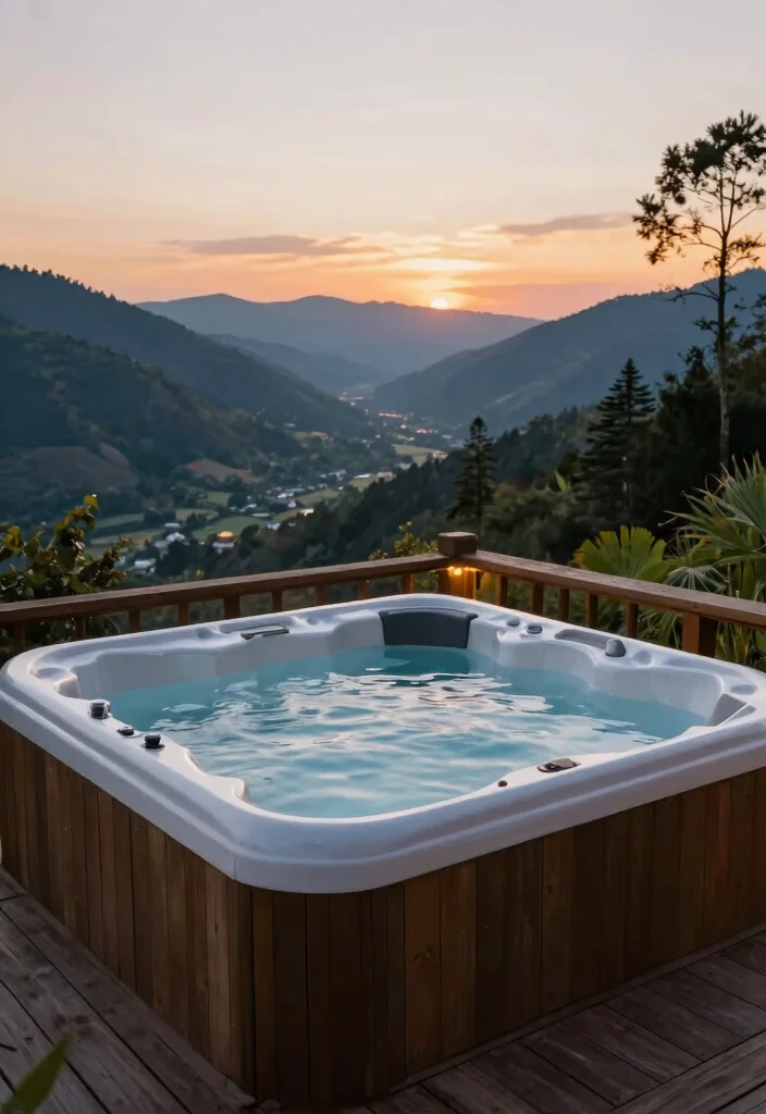 10 Hot Tub Ideas for a Relaxing Private Escape - 8. Hot Tub with Scenic Views 1