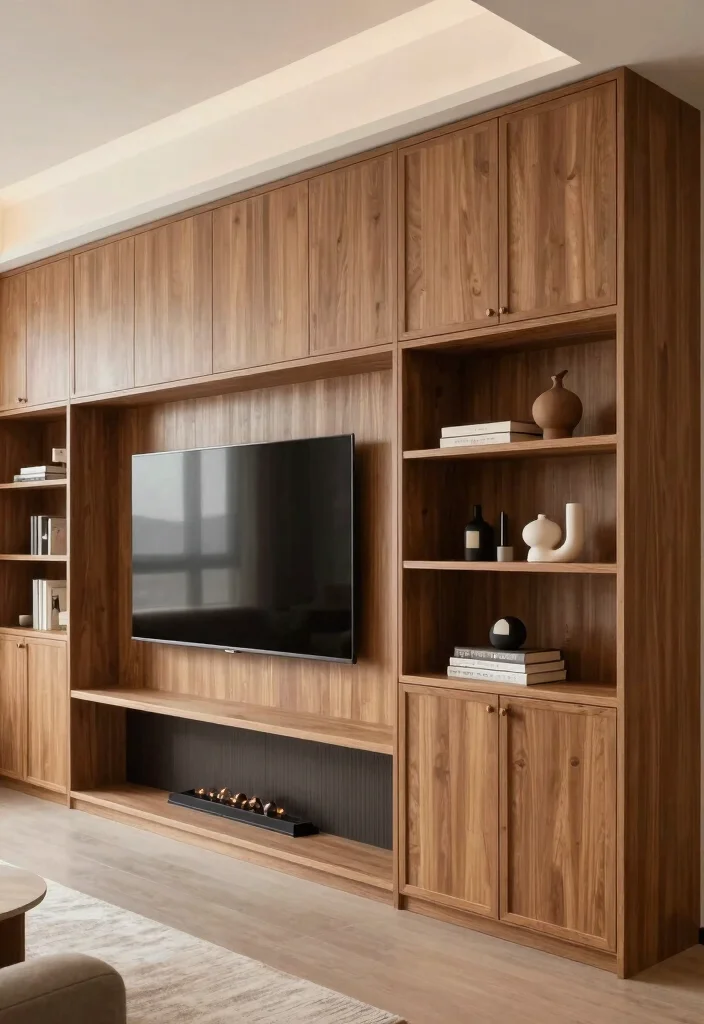 10 Ideas to Hide TV Above Fireplace for a Balanced Focal Point - 1. Artful Cabinetry 1