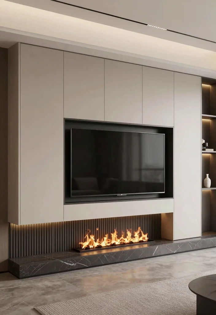 10 Ideas to Hide TV Above Fireplace for a Balanced Focal Point - 7. TV Lift Mechanisms 1