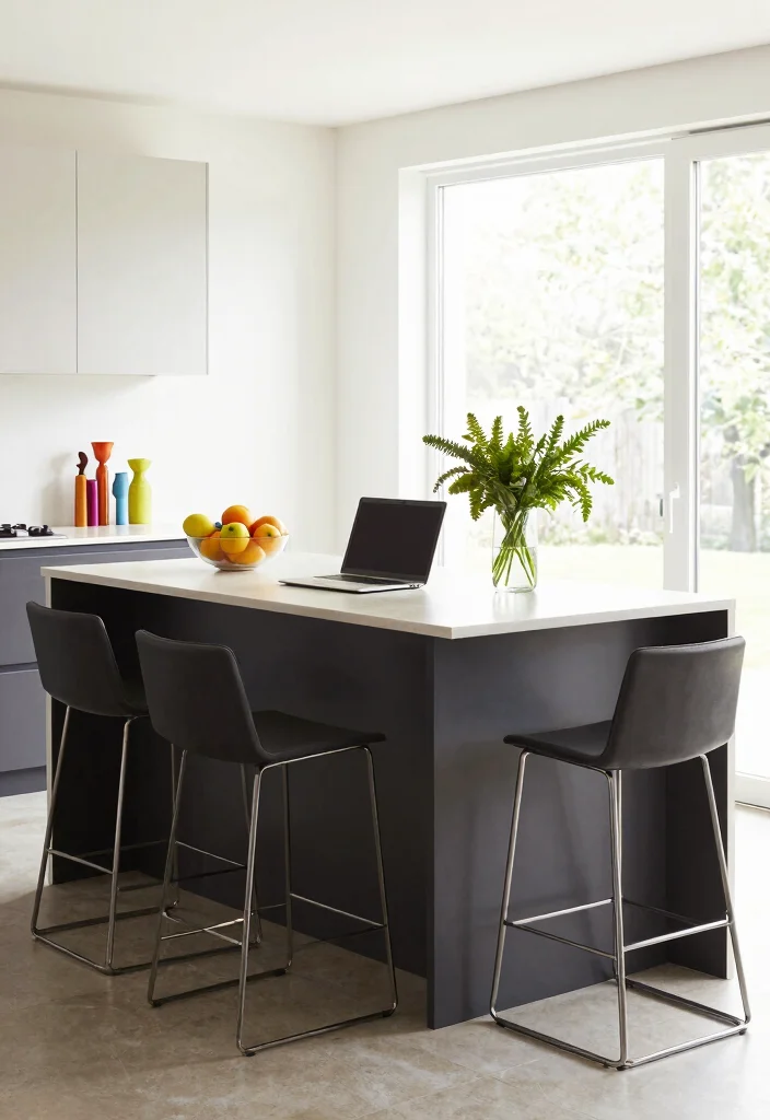 10 Kitchen Desk Ideas for Work Friendly Home Spaces 23 10 Kitchen Desk Ideas for Work Friendly Home Spaces - 3. Kitchen Island Desk: Dual Purpose Delight 1