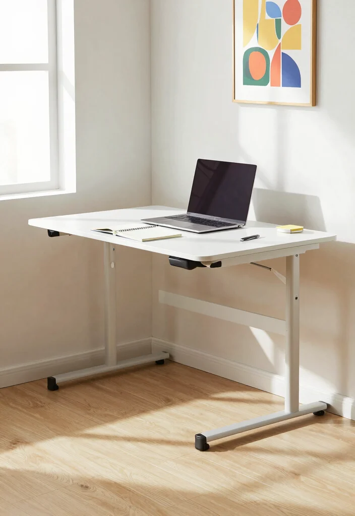10 Kitchen Desk Ideas for Work Friendly Home Spaces 34 10 Kitchen Desk Ideas for Work Friendly Home Spaces - 4. Foldable Desk: Compact Flexibility 1