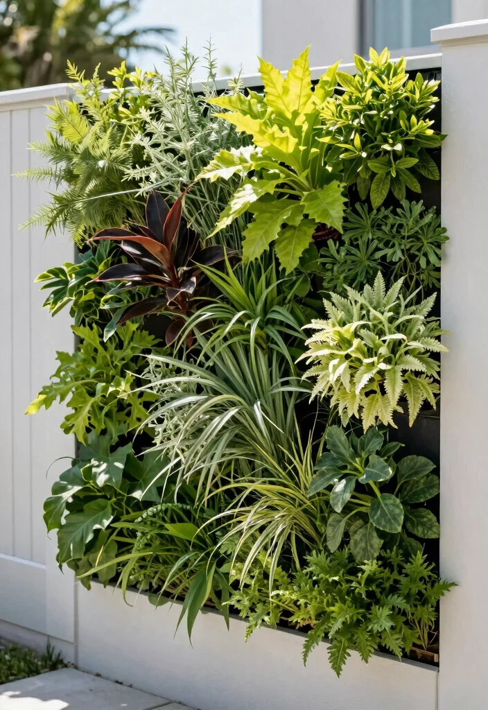 10 Minimalist Garden Front Yard Ideas for a Clean Modern Look - 2. Vertical Gardens for Space Optimization 1