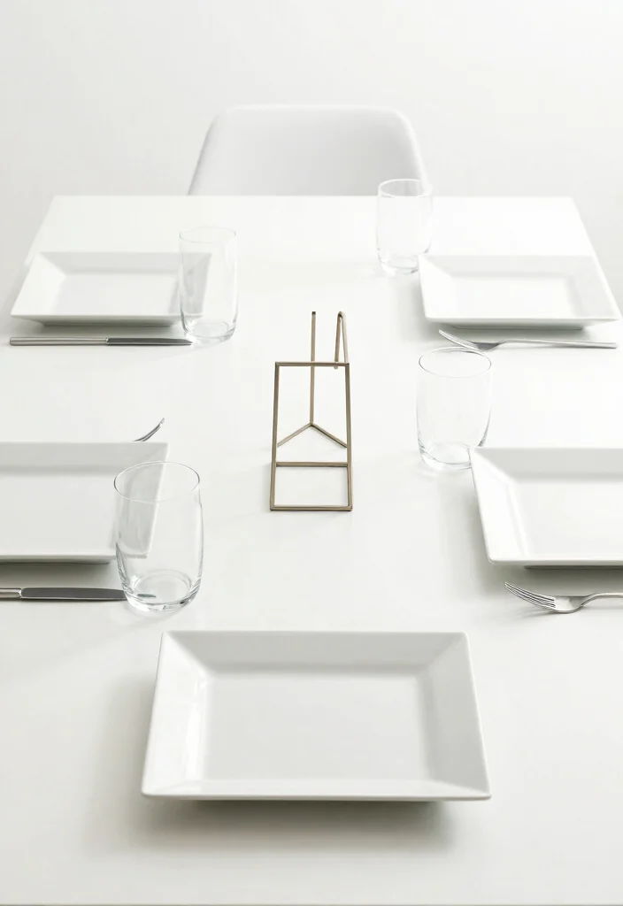 10 Minimalist Table Decor Ideas for a Clean Balanced Look - 10. Prioritize Clean Lines 1