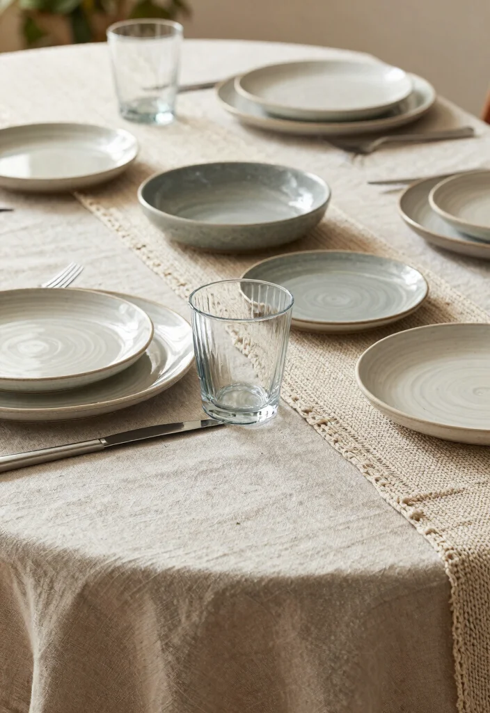 10 Minimalist Table Decor Ideas for a Clean Balanced Look - 4. Play with Texture 1