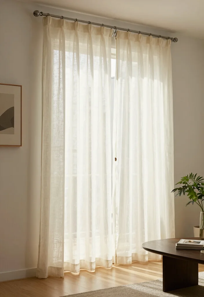10 Modern Curtain Ideas for a Clean Contemporary Look 1 10 Modern Curtain Ideas for a Clean Contemporary Look - 1. Sheer Organic Cotton Curtains 1