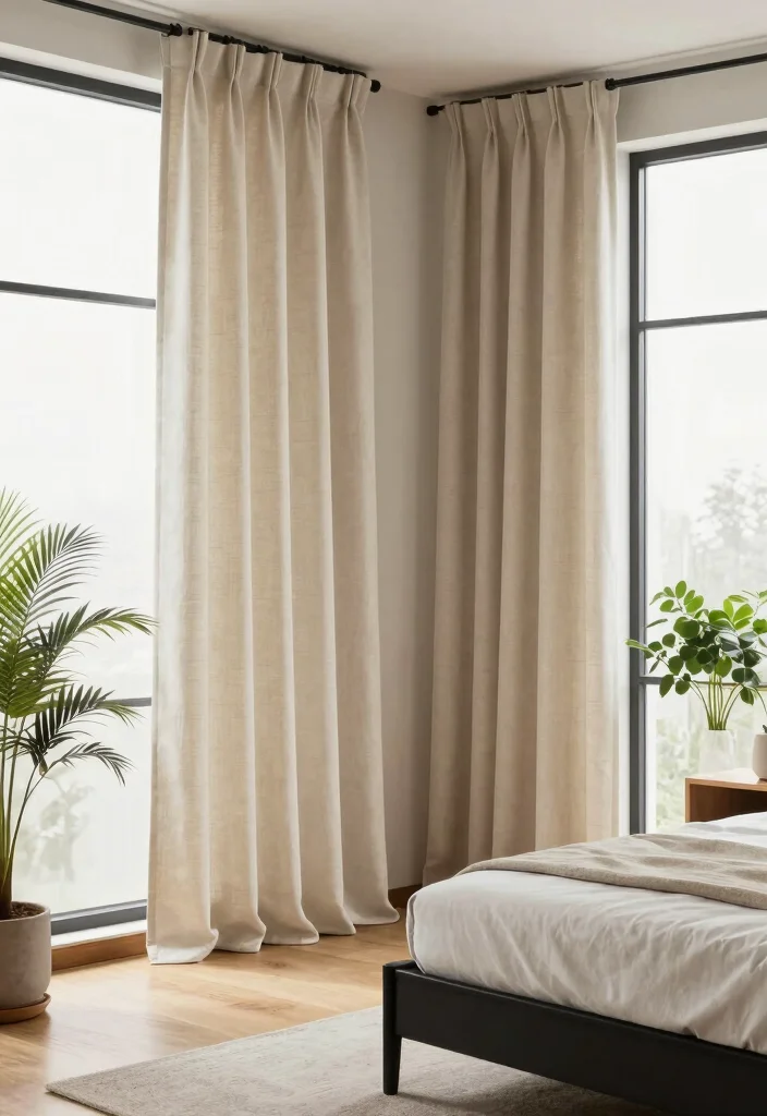 10 Modern Curtain Ideas for a Clean Contemporary Look 37 10 Modern Curtain Ideas for a Clean Contemporary Look - 5. Minimalist Canvas Curtains 1
