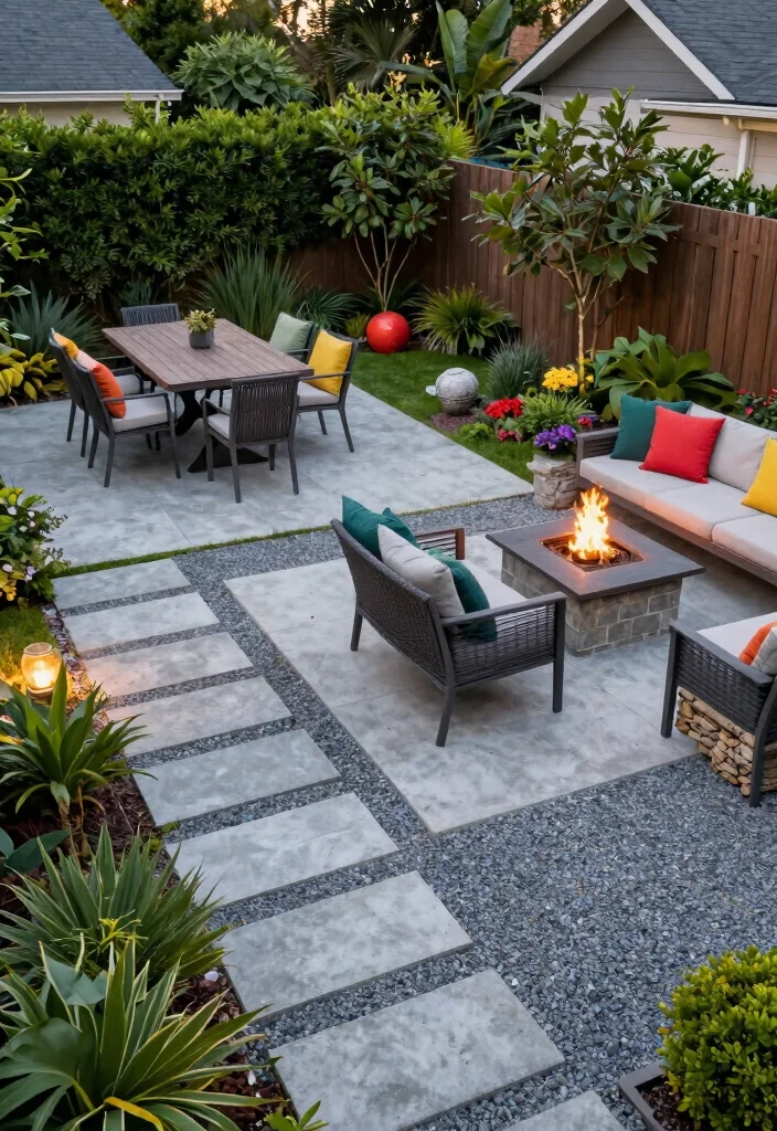 10 Paved Backyard Ideas for Low Maintenance Living 100 10 Paved Backyard Ideas for Low Maintenance Living - 10. Multi-Zoned Outdoor Spaces 1