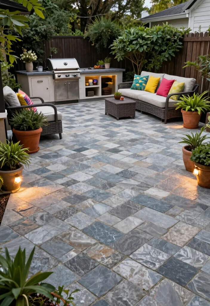 10 Paved Backyard Ideas for Low Maintenance Living 23 10 Paved Backyard Ideas for Low Maintenance Living - 3. Paver Stone Patios 1