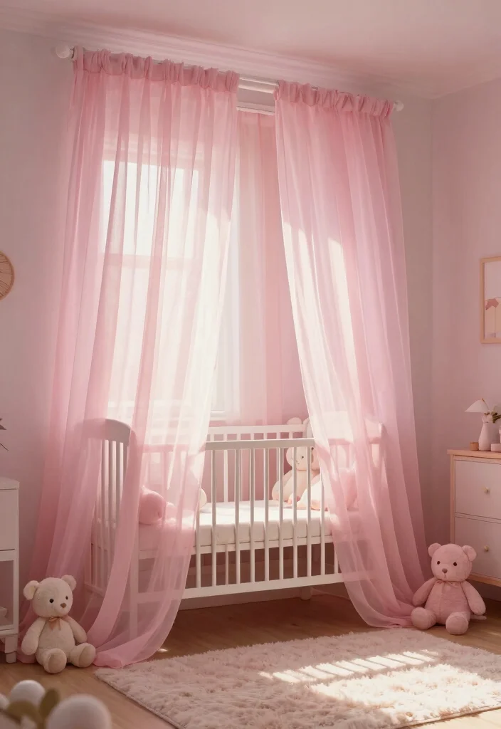 10 Single Window Curtain Ideas for Soft Natural Light - 10. Simple Tulle Curtains 1