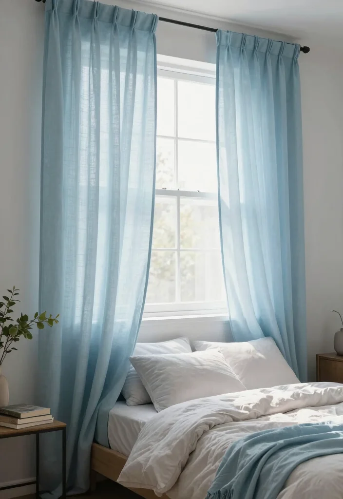 10 Single Window Curtain Ideas for Soft Natural Light - 9. Muslin Drapes 1