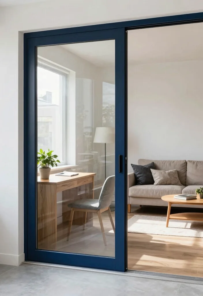 10 Sliding Door Room Separation Ideas for Smooth Space Transitions - 1. Glass Panels for an Open Feel 1