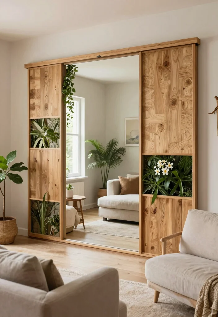 10 Sliding Panel Ideas for Mirror Walls to Modernize Your Space - 10. Eco-Friendly Sliding Panels 1