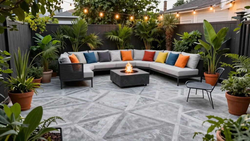 12 Backyard Cement Patio Ideas for Durable Modern Spaces