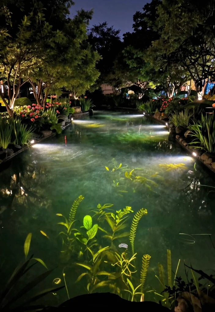 12 Backyard Lighting Ideas for a Warm Inviting Atmosphere 111 12 Backyard Lighting Ideas for a Warm Inviting Atmosphere - 11. Underwater Lights for Ponds 1