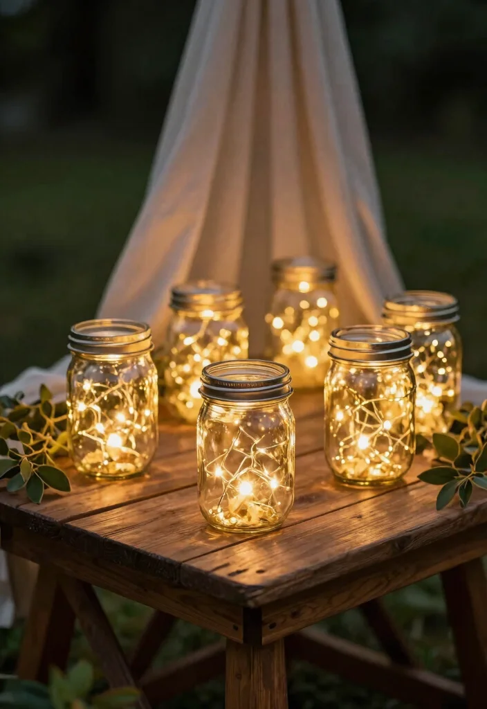 12 Backyard Lighting Ideas for a Warm Inviting Atmosphere 34 12 Backyard Lighting Ideas for a Warm Inviting Atmosphere - 4. Rustic Mason Jar Lights 1