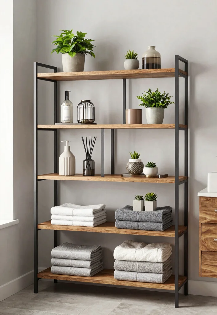 12 Bathroom Shelving Ideas for Smart Organized Storage 89 12 Bathroom Shelving Ideas for Smart Organized Storage - 9. Multi-Purpose Shelving for Functionality 1