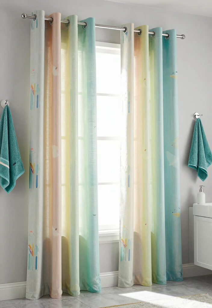 12 Bathroom Window Curtain Ideas for Light and Privacy - 3. Recycled Polyester Curtains 1