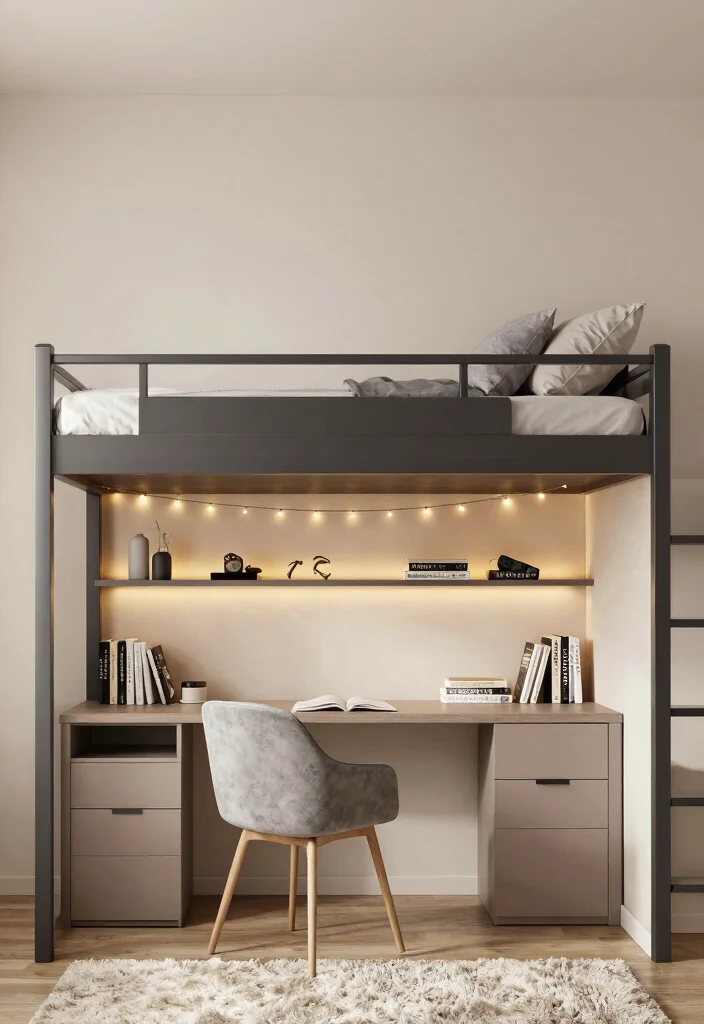 12 Bedroom Bed Ideas for Better Comfort and Design - 5. Space-Saving Loft Beds 1