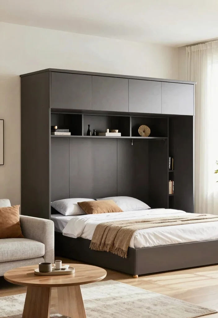 12 Bedroom Bed Ideas for Better Comfort and Design - 9. Multifunctional Murphy Beds 1