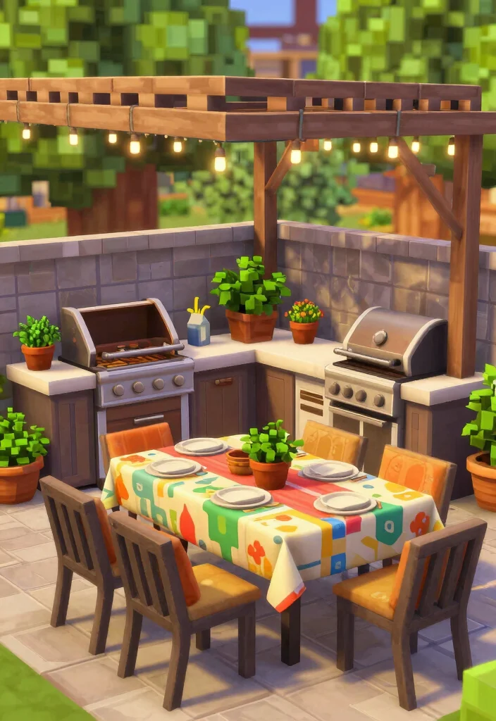 12 Bloxburg Backyard Ideas for Fun Creative Outdoor Builds - 3. Barbecue Haven 1