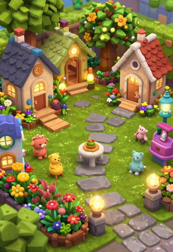 12 Bloxburg Backyard Ideas for Fun Creative Outdoor Builds - 4. Whimsical Fairy Garden 1