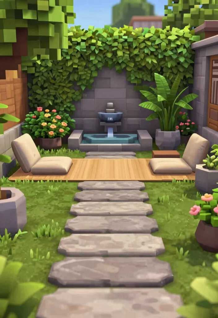 12 Bloxburg Backyard Ideas for Fun Creative Outdoor Builds - 7. Zen Meditation Space 1