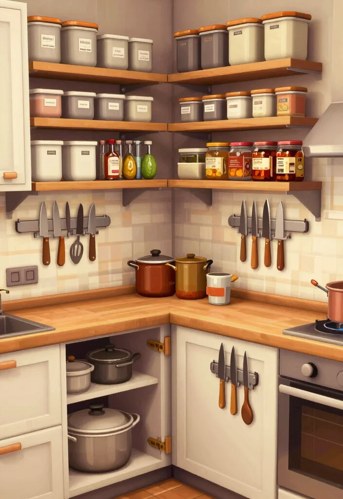 12 Bloxburg Kitchen Ideas for Cute Functional Builds - 10. Efficient Storage Hacks 1