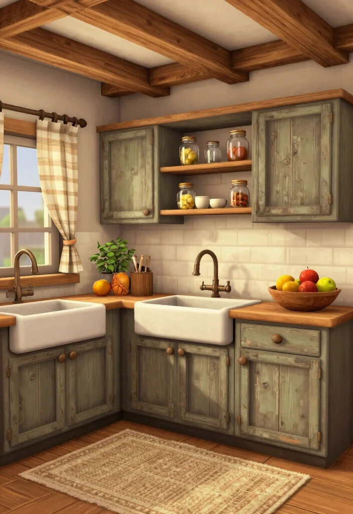 12 Bloxburg Kitchen Ideas for Cute Functional Builds - 3. Rustic Farmhouse Vibes 1